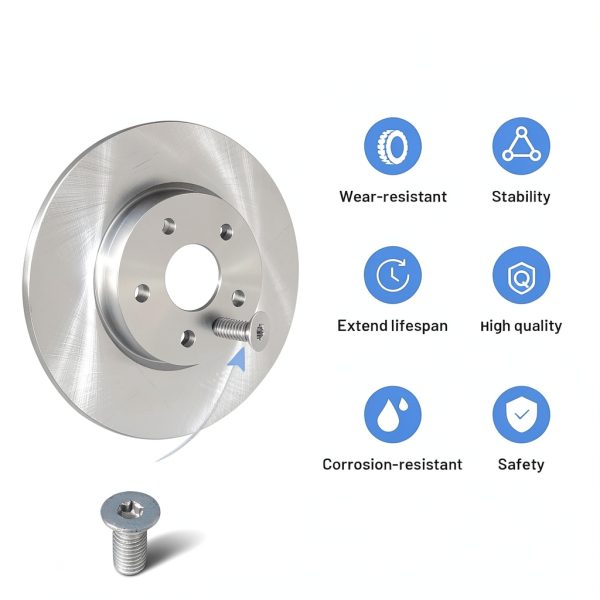 AZ-HAPPYMALL Stainless Steel Brake Rotor Bolt M6 Hex Screw 10pcs-4