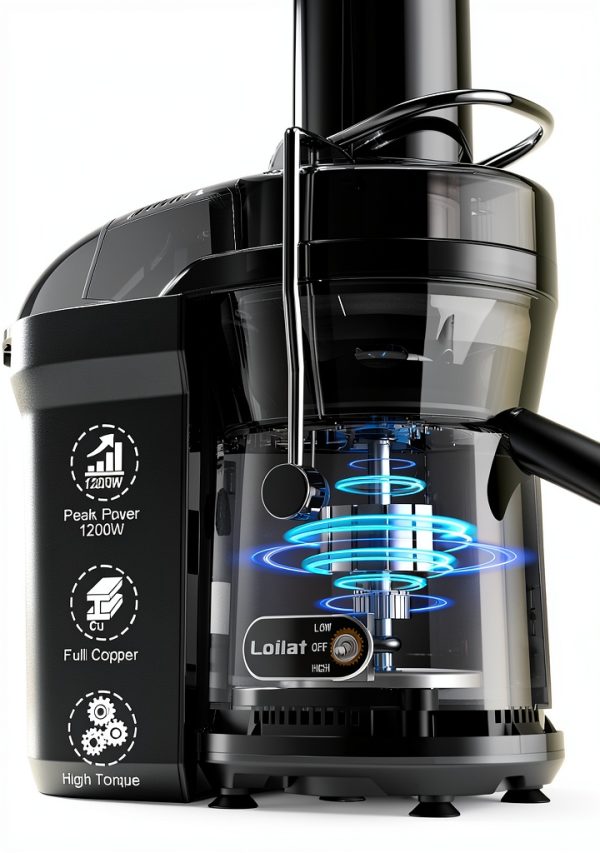 Juicer Machine Loilat 1200W Centrifugal Juicer with 3 Inch Feed Chute-2