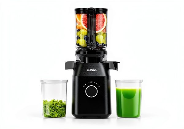 Juicer Machines Olayks Cold Press Juicer 4.3" Feed Chute Black-0