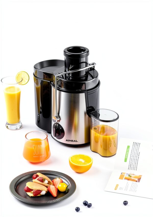 Juicer Machines, Aiheal Juicer Extractor Max Power 800W, 3" Wide Mouth Centrifugal Juicer with 3 Speed Control for Whole Fruit and Vegetables, BPA Free, Easy to Clean, 400W Motor-7