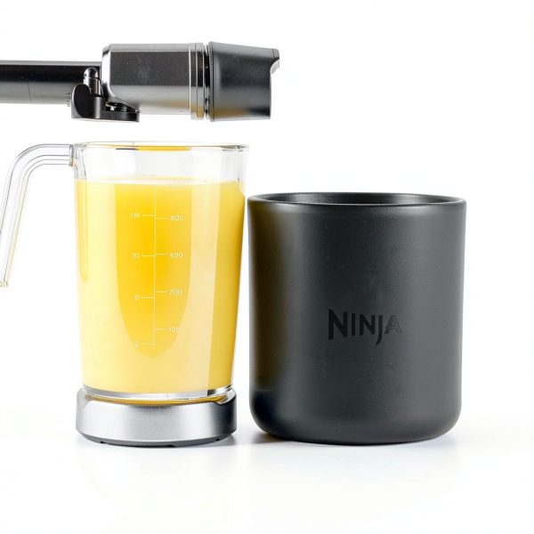 Ninja NeverClog 150 W Cold Press Juicer with 18oz Jug, 30oz Pulp Container, 2-Speed, Compact, Anti-drip lever (JC150) (Renewed)-8
