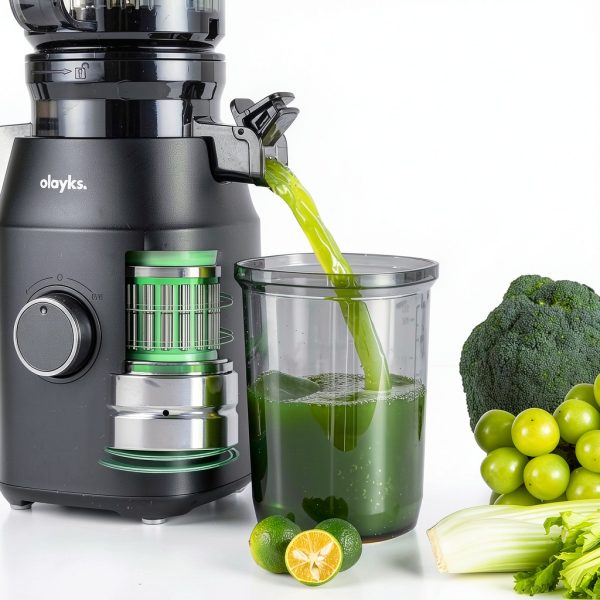 Juicer Machines Olayks Cold Press Juicer 4.3" Feed Chute Black-2