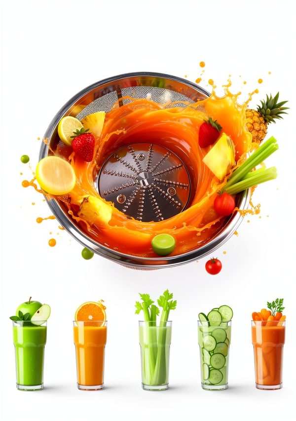 Centrifugal Juicer AZEUS EJ01C Black Titanium Blade Two Layer Bowl-4