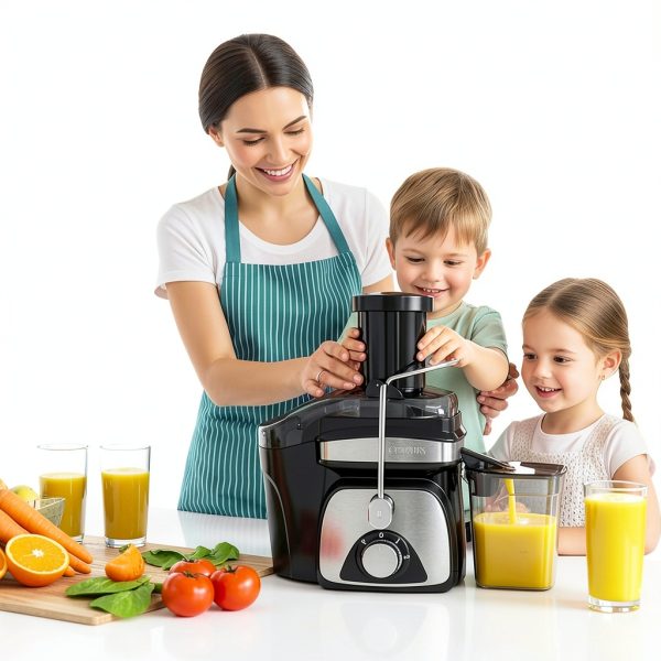 Centrifugal Juicer AZEUS EJ01C Black Titanium Blade Two Layer Bowl-1